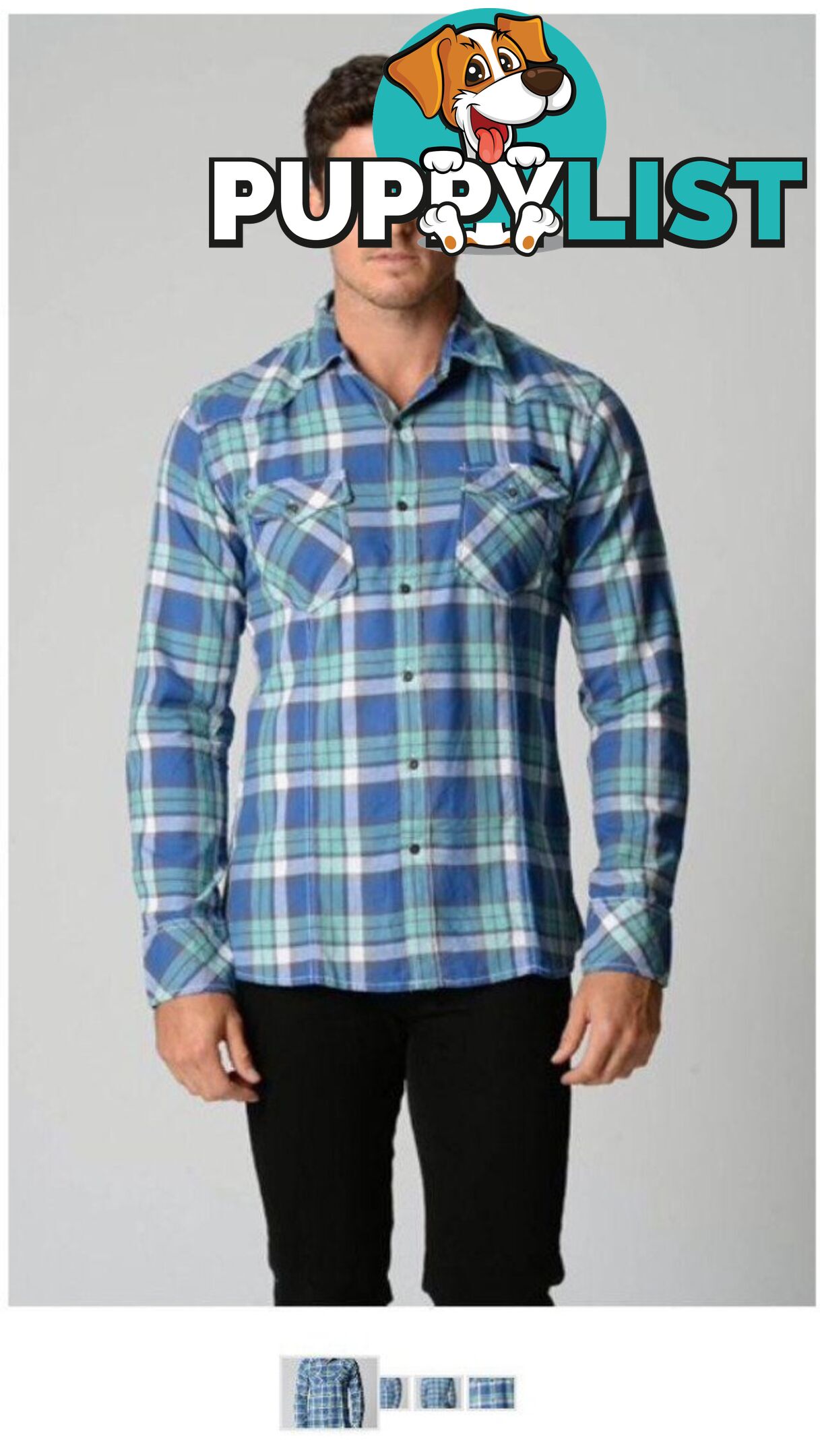 Deacon Aqua Check Shirt - Small - Deacon - 4326500387400