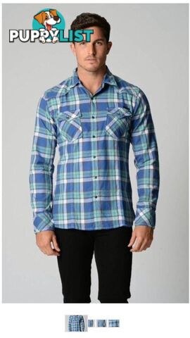 Deacon Aqua Check Shirt - Small - Deacon - 4326500387400