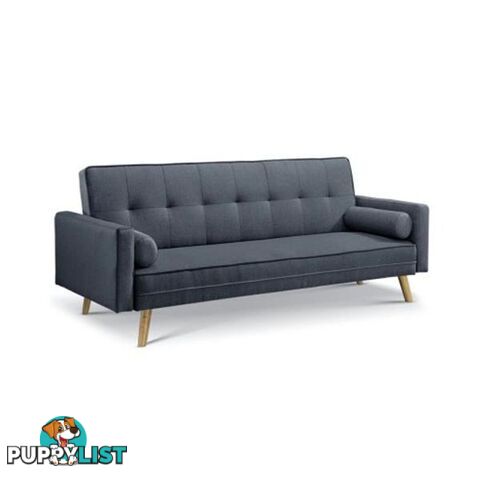 Artiss 3 Seater Fabric Sofa Bed Charcoal - Artiss - 7427046191630