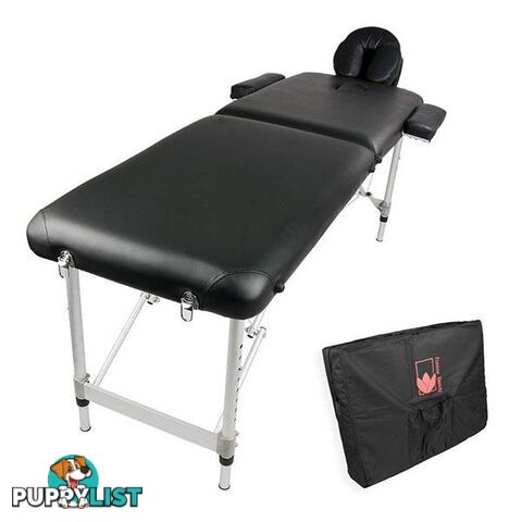 55Cm Aluminium Portable Massage Table Black - Massage Table - 7427046148559