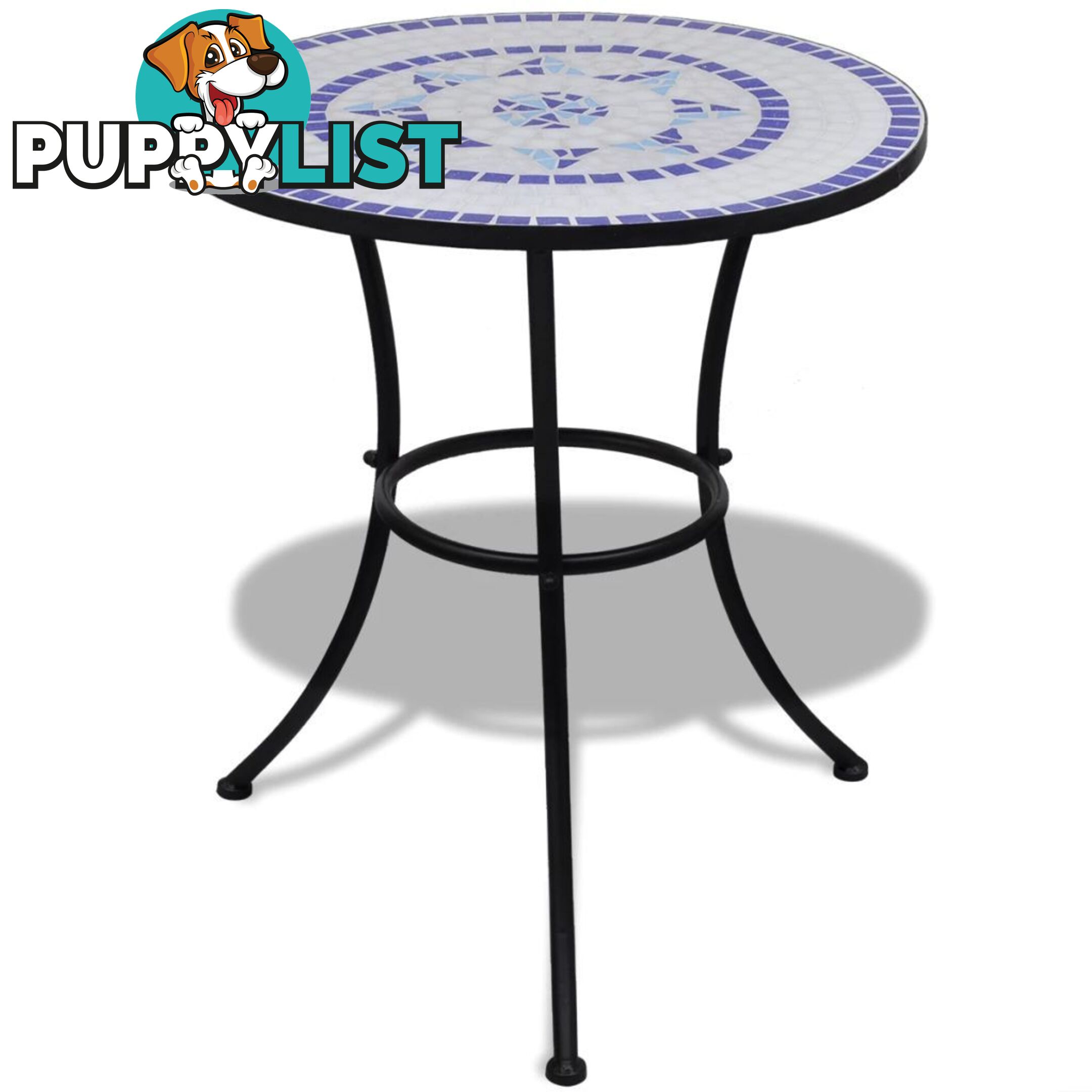 Mosaic Table 60 Cm - Blue / White - Unbranded - 4326500415899