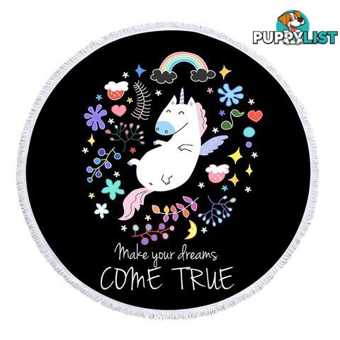 Chubby Unicorn Beach Towel - Towel - 7427046342889