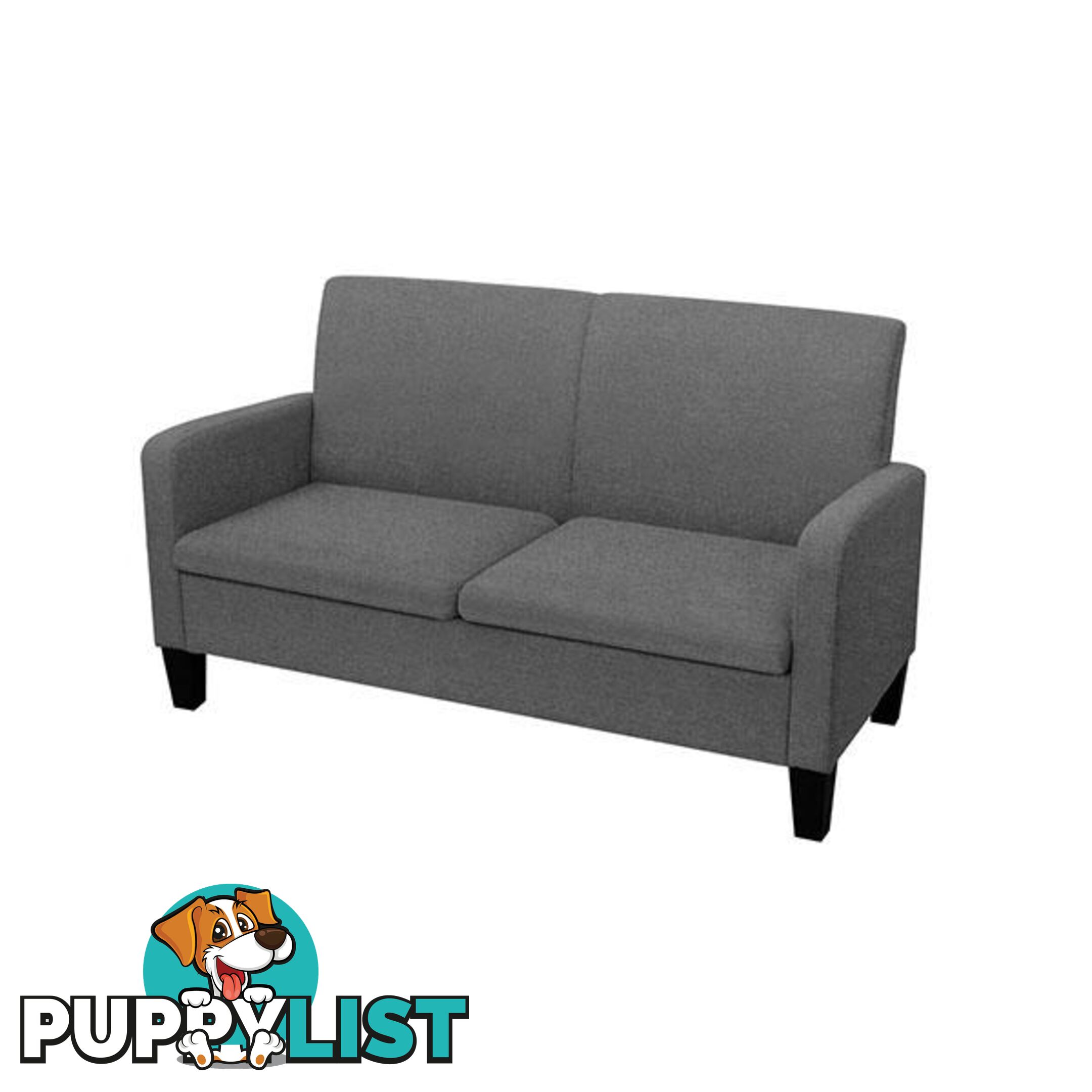 2 Seater Sofa 135 X 65 X 76 Cm Dark Grey - Unbranded - 8718475564621