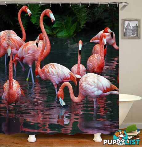 Flamingos Lake Shower Curtain - Curtain - 7427046042918