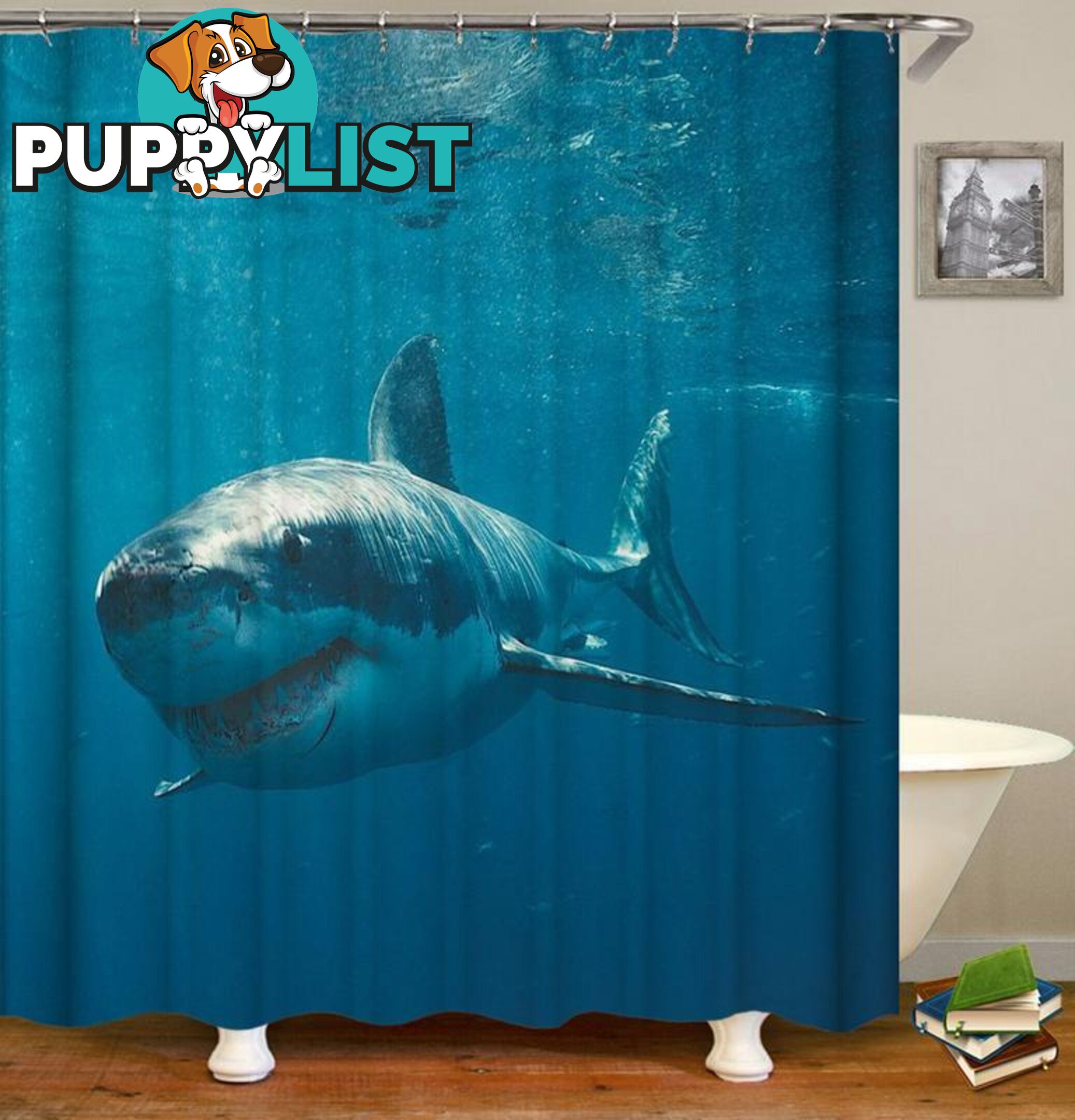 Great White Shark Shower Curtain - Curtain - 7427045922013