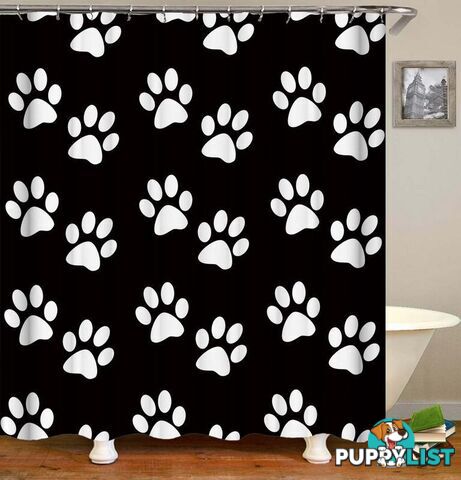 White Dogsâ Paws Shower Curtain - Curtain - 7427046133678