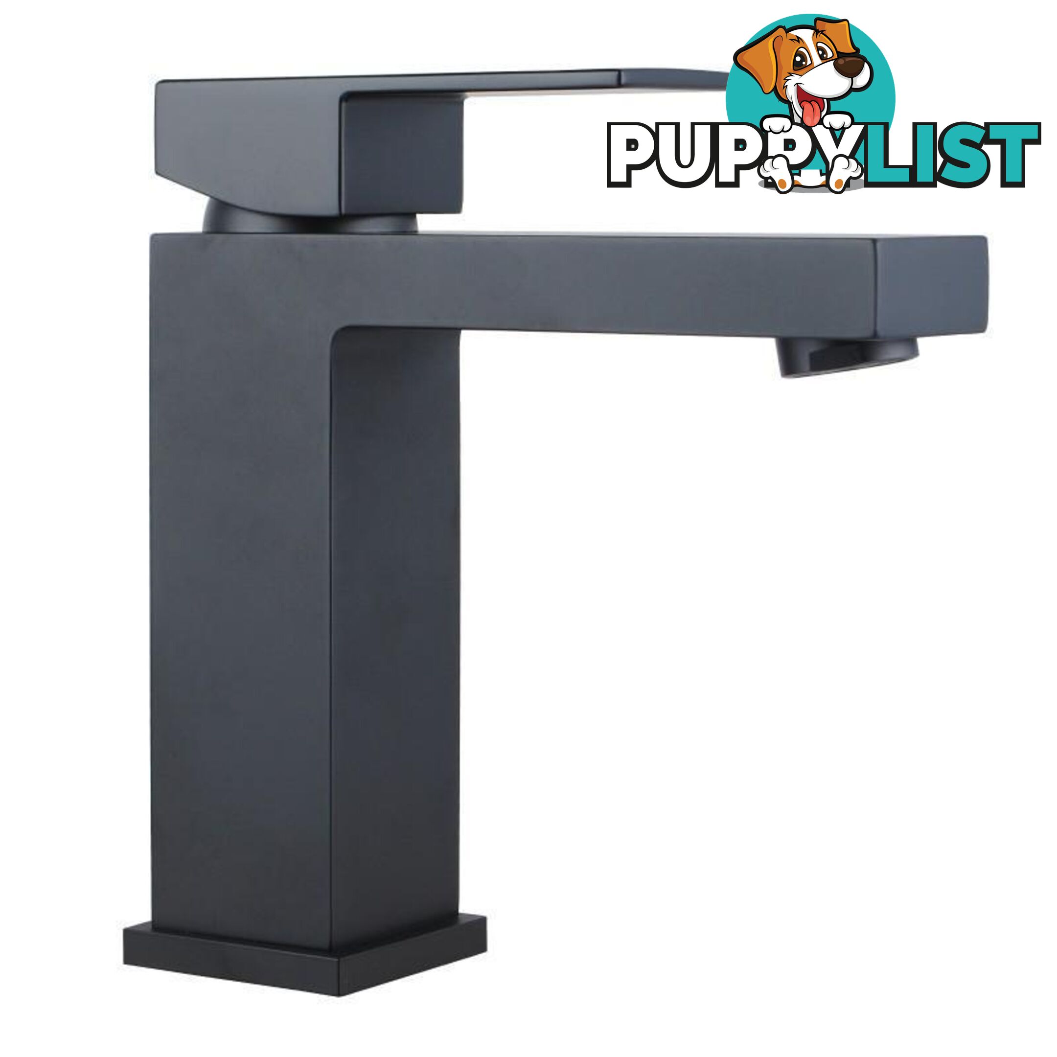 Ottimo Nero Square Matte Black Bathroom/Basin Mixer - Unbranded - 4344744417059