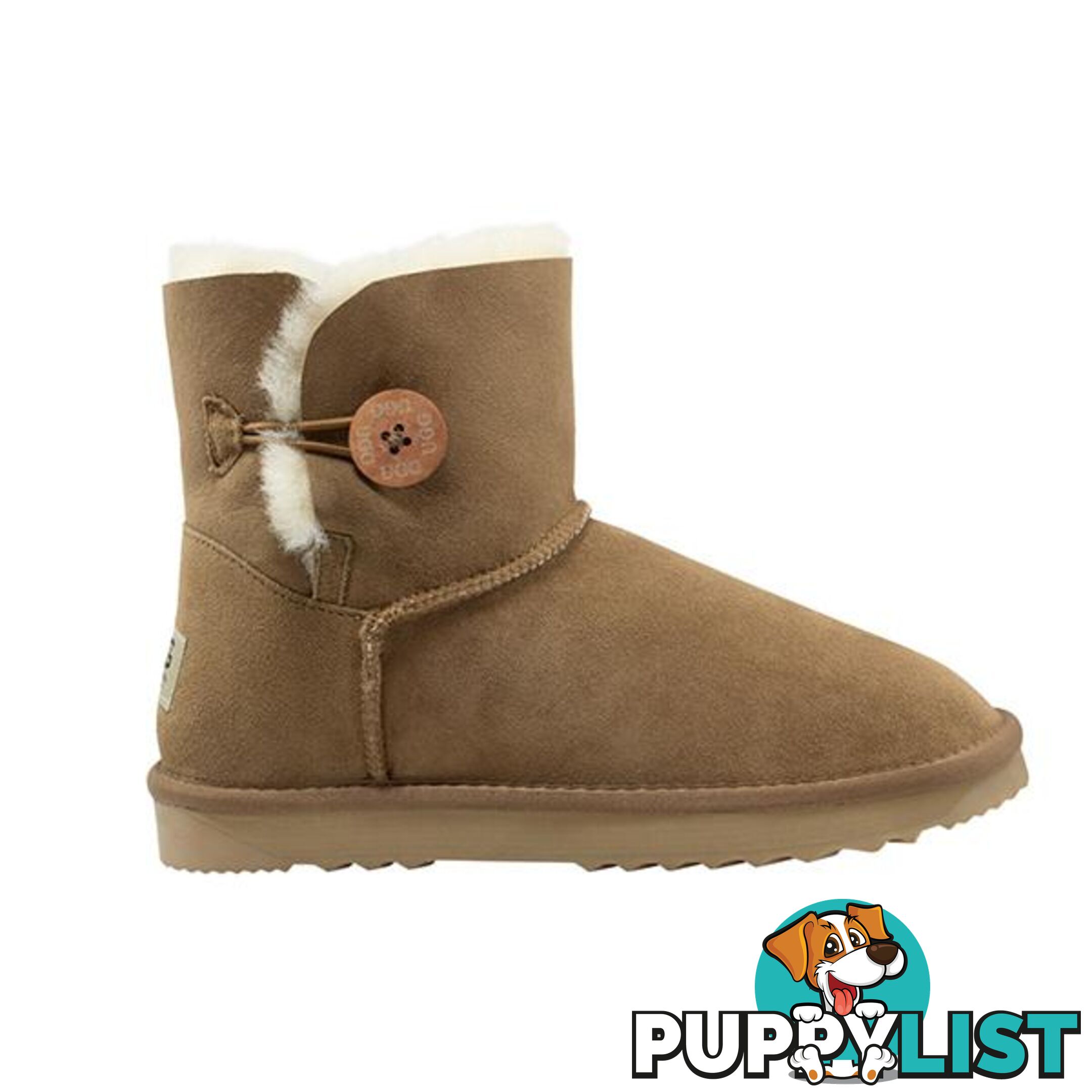 Comfort Me Australian Made Mini Bailey Button Ugg Boot Chestnut - Comfort Me - 822427521216