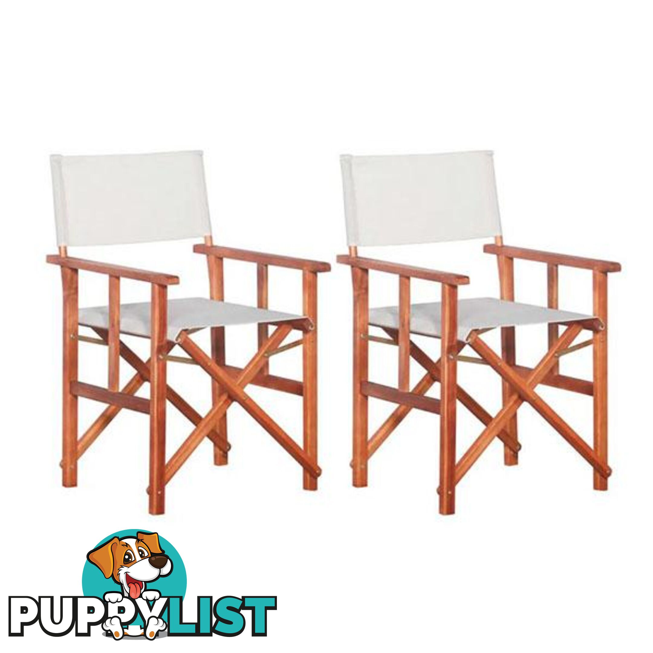 Directors Chairs 2 Pcs Solid Acacia Wood - Unbranded - 8719883723174