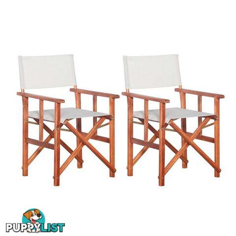 Directors Chairs 2 Pcs Solid Acacia Wood - Unbranded - 8719883723174