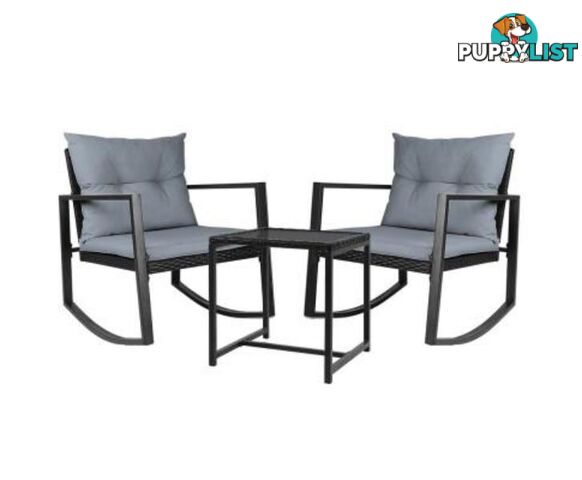 Garden Outdoor Rocking Chair Set - Gardeon - 9350062157800