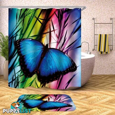 Butterfly Over The Rainbow Shower Curtain - Curtain - 7427046095747