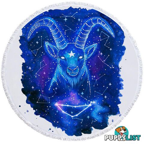 Zodiac Capricorn Beach Towel - Towel - 7427046315661