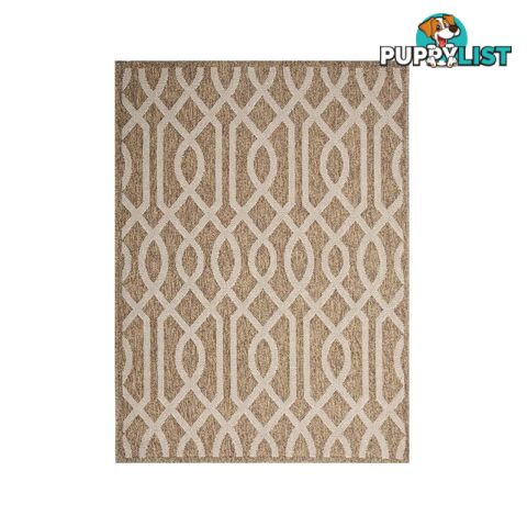 HAWAII BROWN BEIGE GEOMETRIC IKAT RUG - Unbranded - 7427046338189