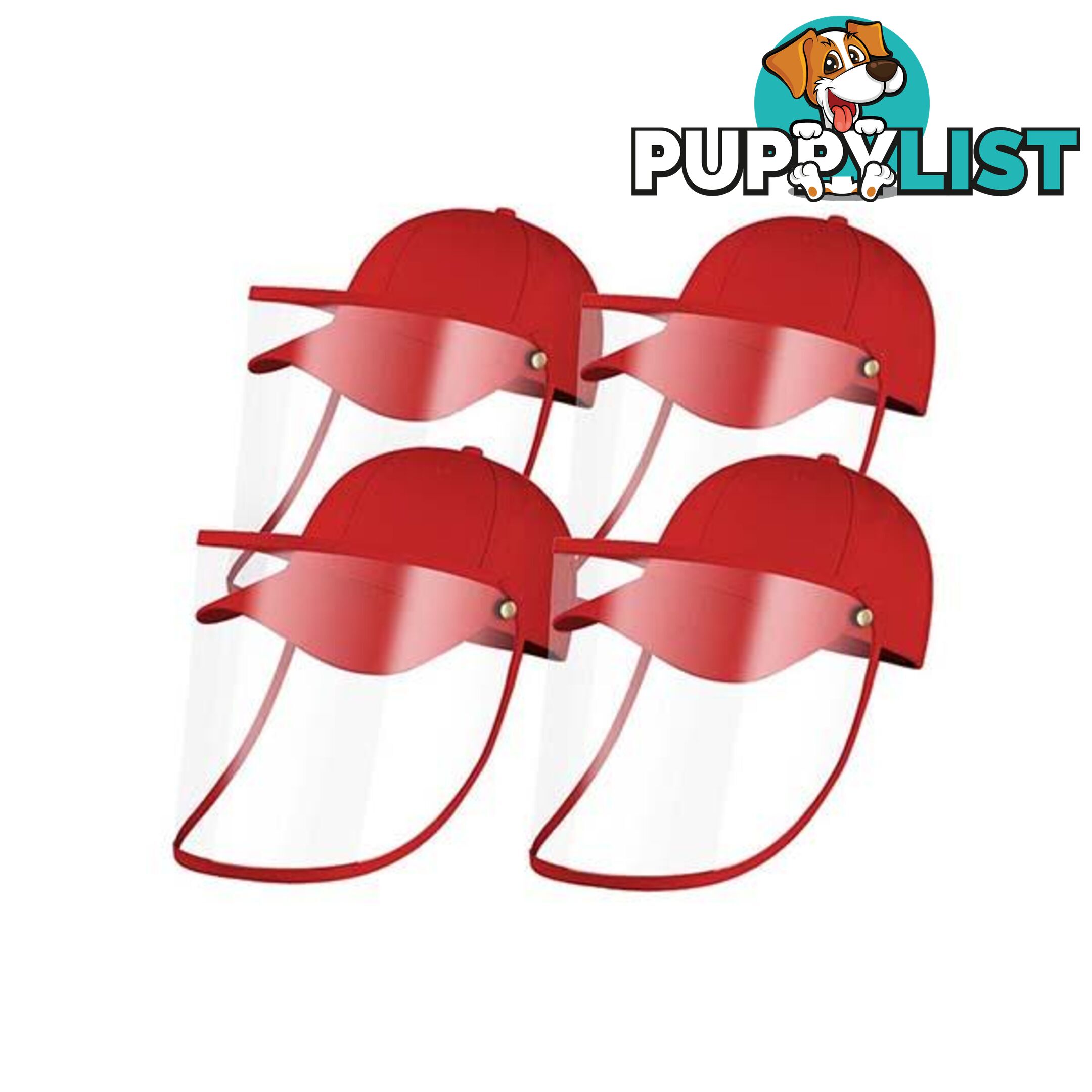 4X Outdoor Hat Anti Fog Dust Saliva Cap Face Shield Cover Kids Red - Unbranded - 9476062095796