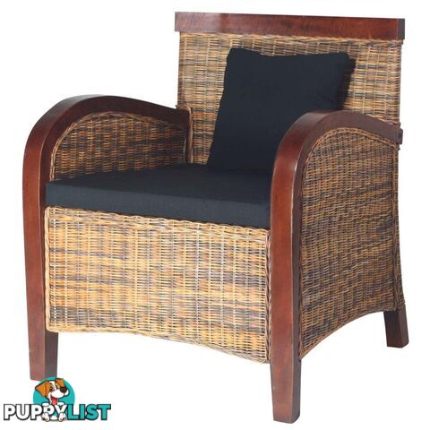 Handwoven Rattan Armchair - Unbranded - 4326500433725