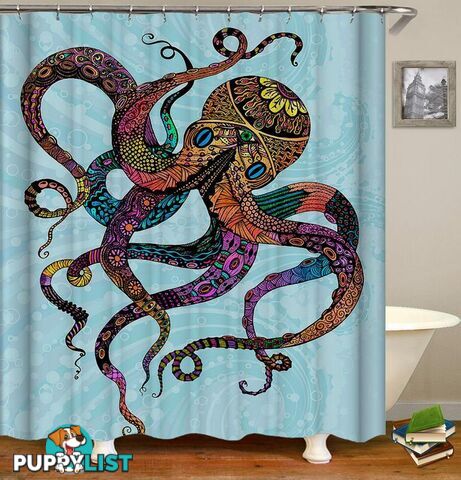 Crazy Colors Octopus Shower Curtain - Curtain - 7427045973701