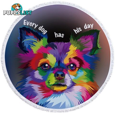 Colorful Dog Beach Towel - Towel - 7427046323512