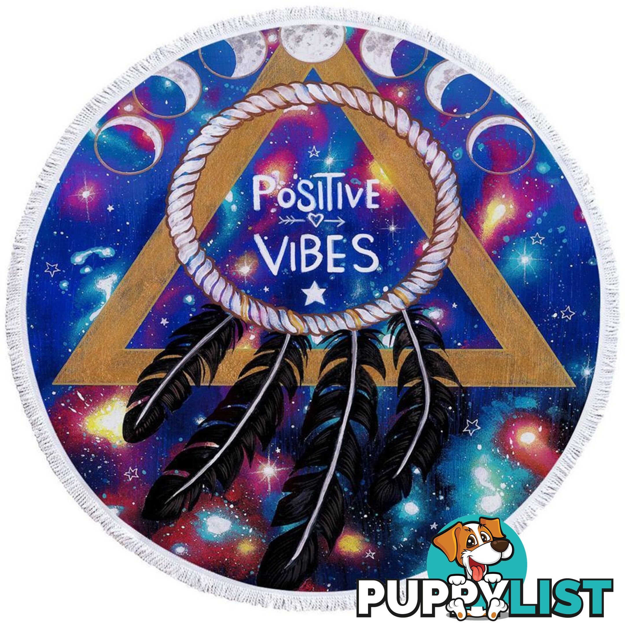 Positive Vibes Dream Catcher Beach Towel - Towel - 7427046315609