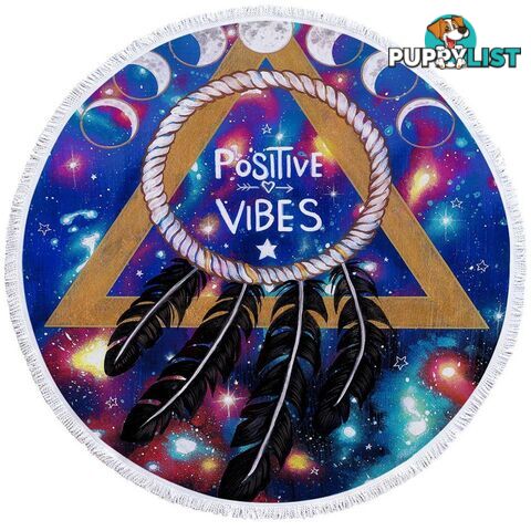 Positive Vibes Dream Catcher Beach Towel - Towel - 7427046315609