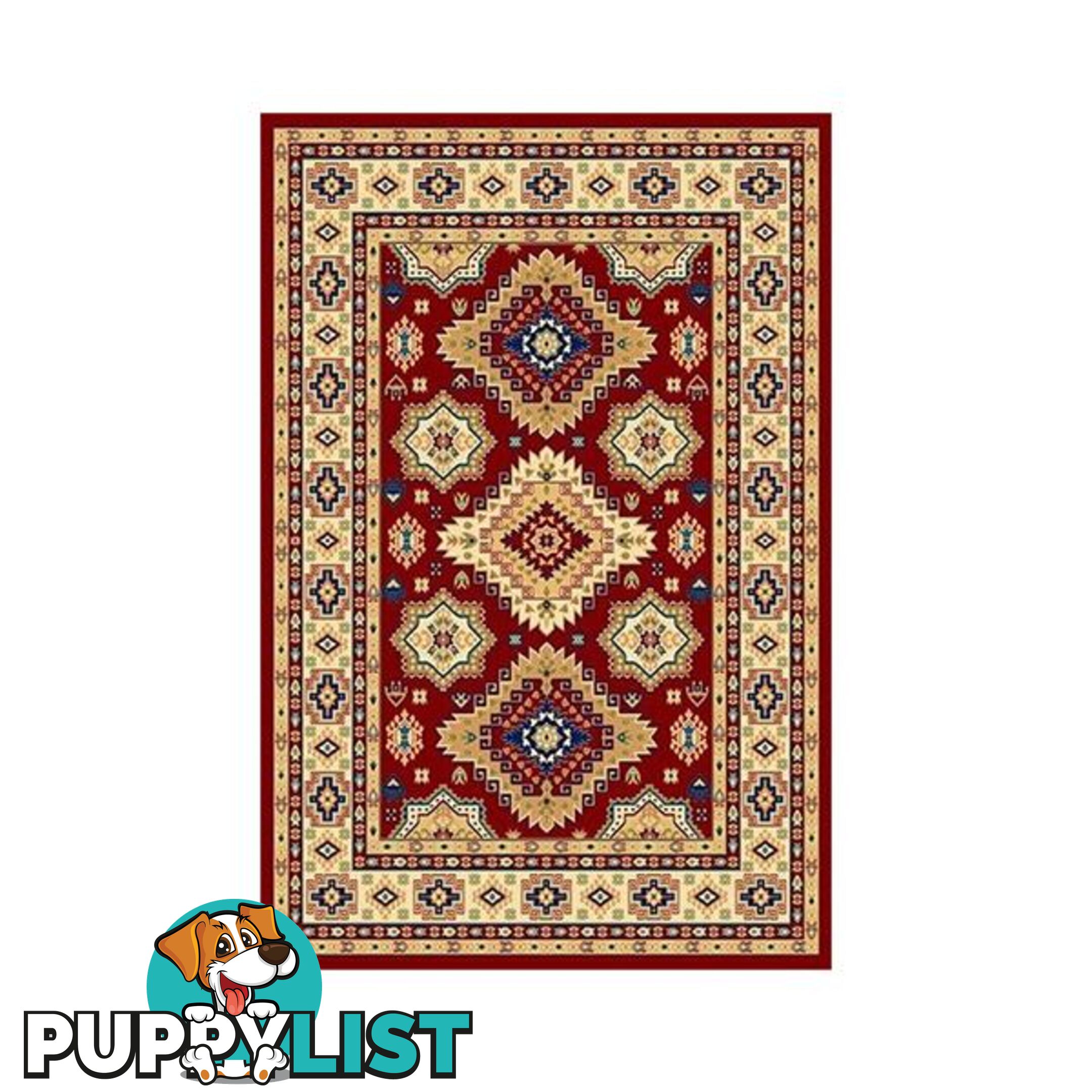 Traditional Red Ivory Marakesh Rug - Unbranded - 7427046166119