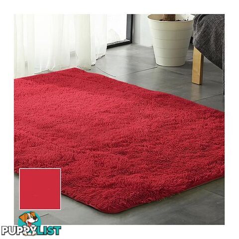 Designer Soft Shag Shaggy Floor Confetti Rug Carpet Home Decor 300X200 Cm Red - Unbranded - 787976594473