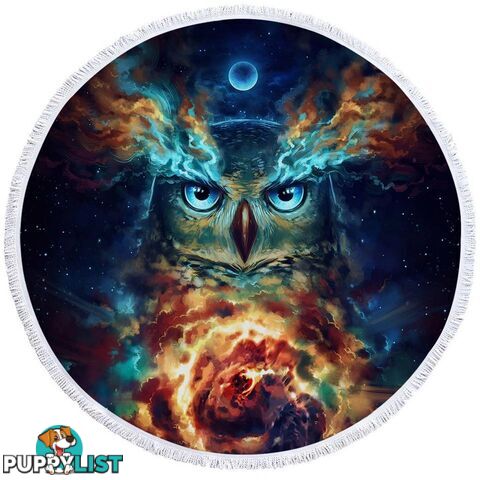 Supernova Owl Beach Towel - Towel - 7427046330114