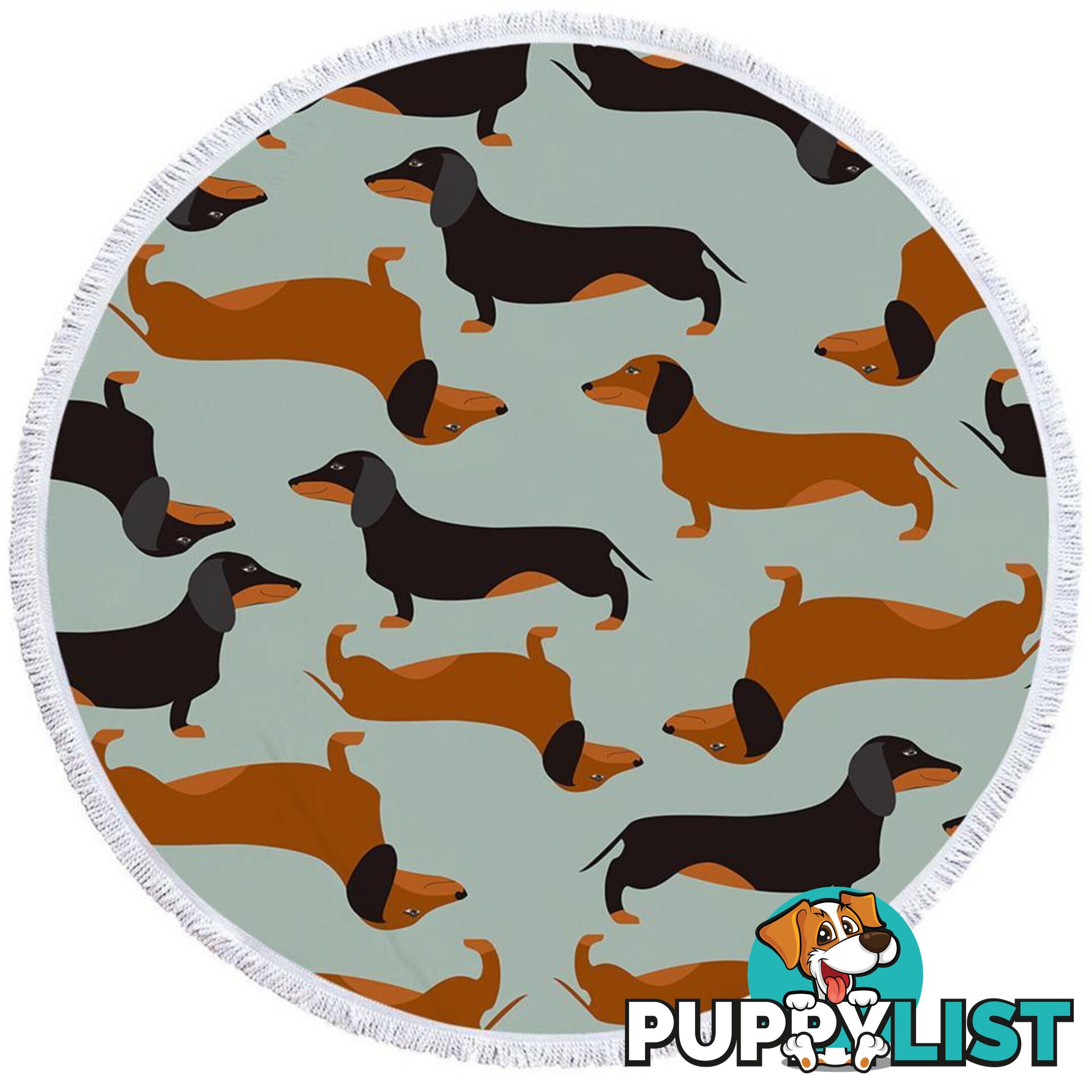 Dachshund Dogs Pattern Beach Towel - Towel - 7427046311502