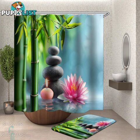 Waterlily Spa Shower Curtain - Curtain - 7427046295604