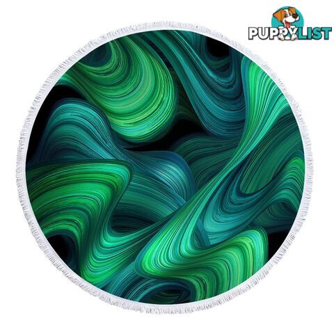 Greenish Flow Beach Towel - Towel - 7427046342438