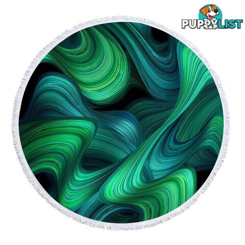 Greenish Flow Beach Towel - Towel - 7427046342421