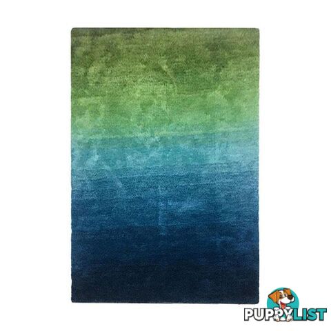 Gradience Multi Blue Polyester Shag Rug 155 X 225 Cm - Unbranded - 7427046073592