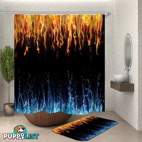 Water VS Fire Shower Curtain - Curtain - 7427046120302