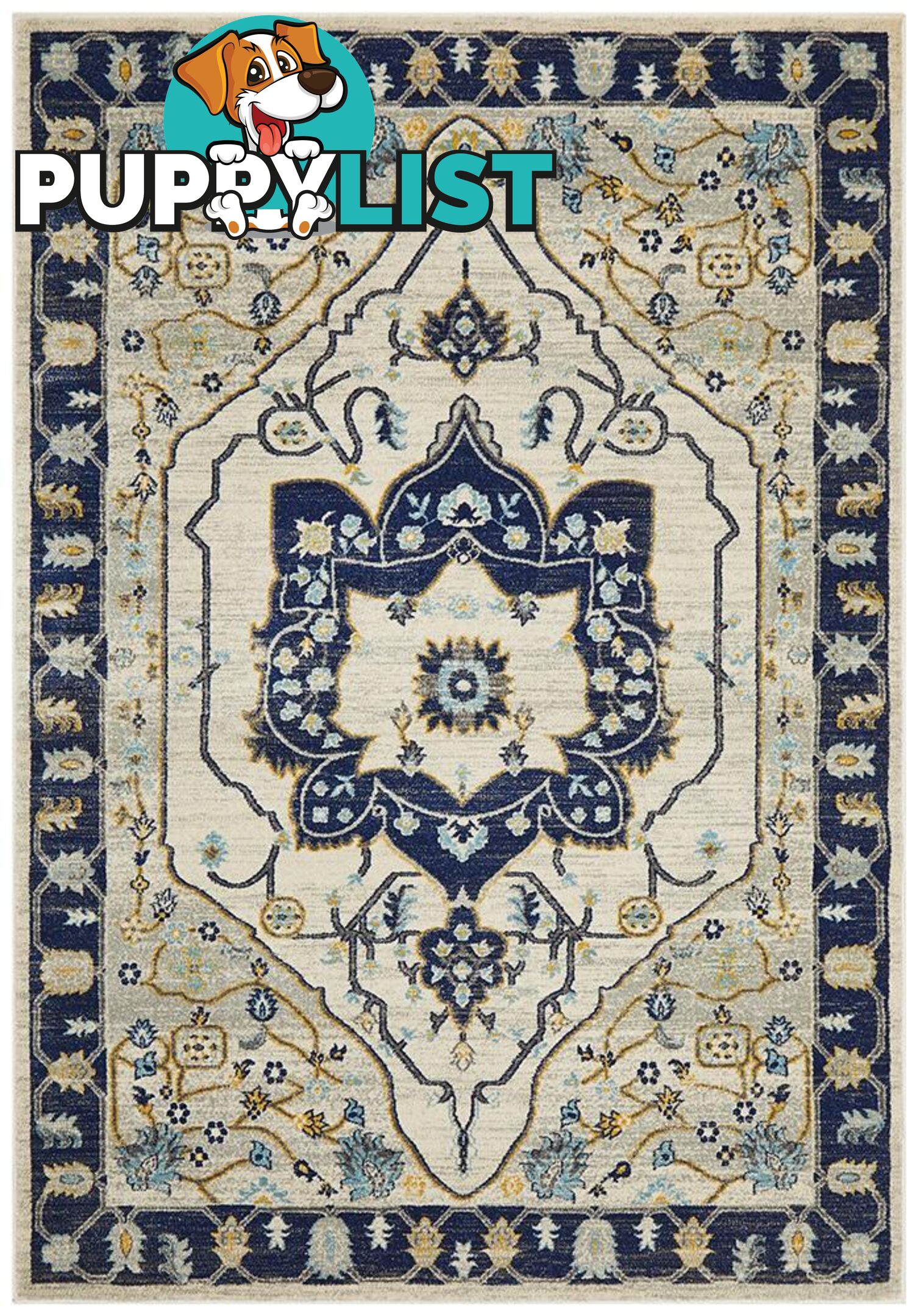 Babylon Darya Navy Rug - Unbranded - 9375321874076