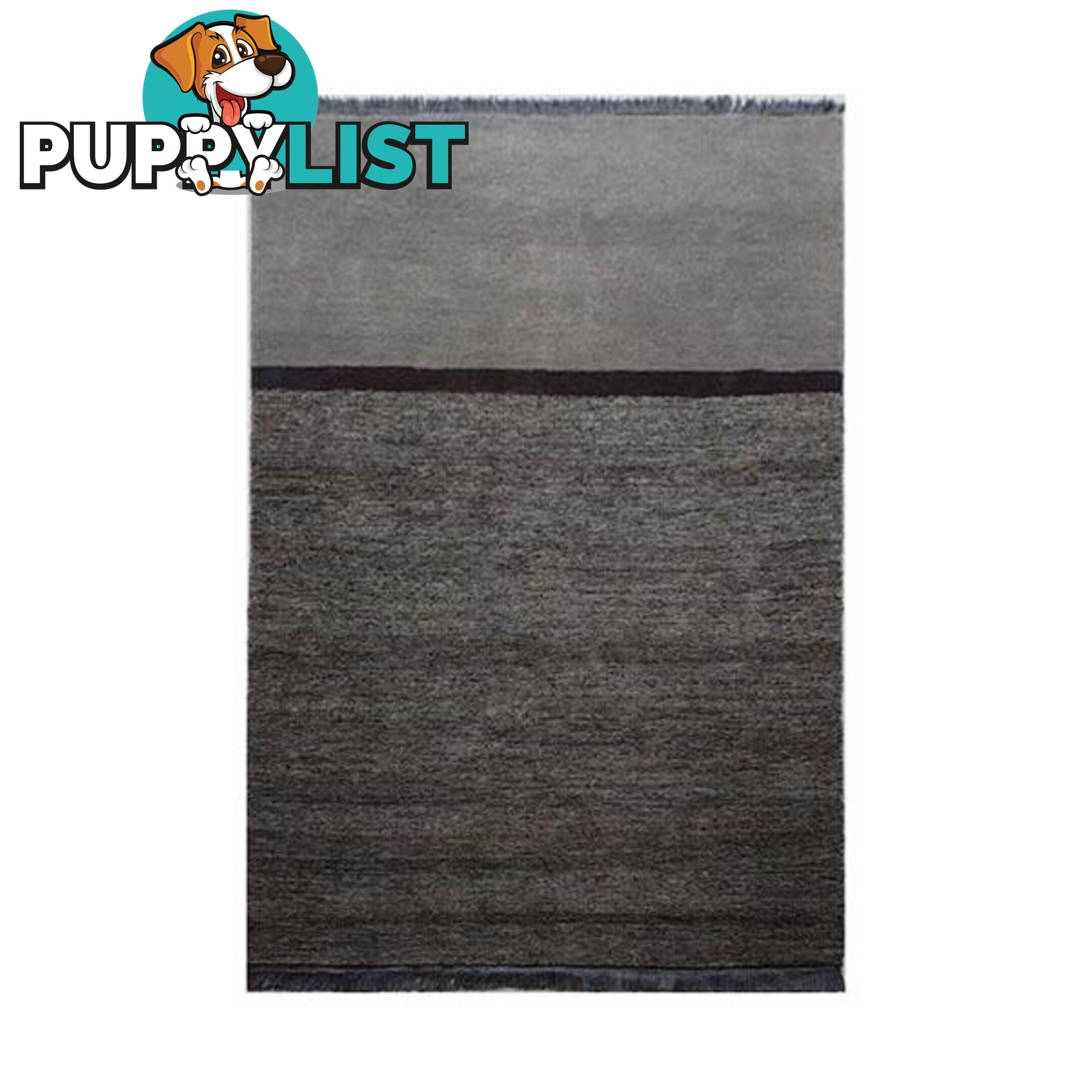 Phoenix Grey Charcoal Wool Cut Pile Rug - Unbranded - 7427005875588