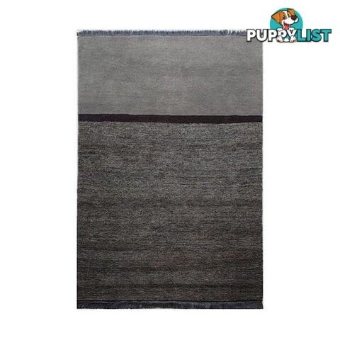 Phoenix Grey Charcoal Wool Cut Pile Rug - Unbranded - 7427005875588