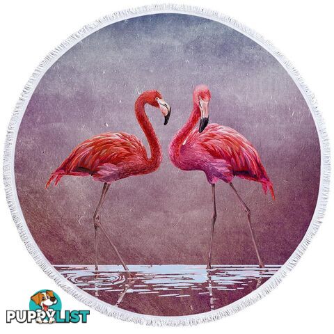 Two Flamingos Beach Towel - Towel - 7427046322690