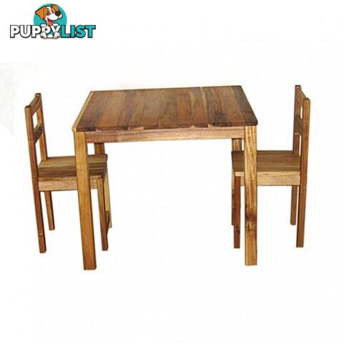 Hardwood Table with 2 Standard Chairs - Qtoys - 8936074213249