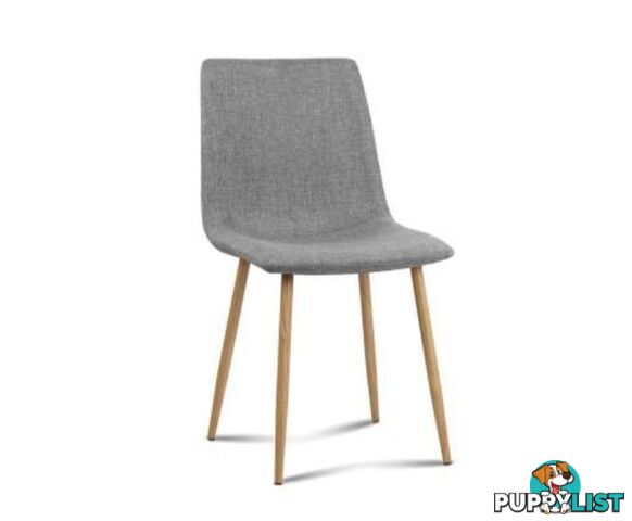 Artiss 4X Collins Dining Chairs - Light Grey - Artiss - 9350062158524