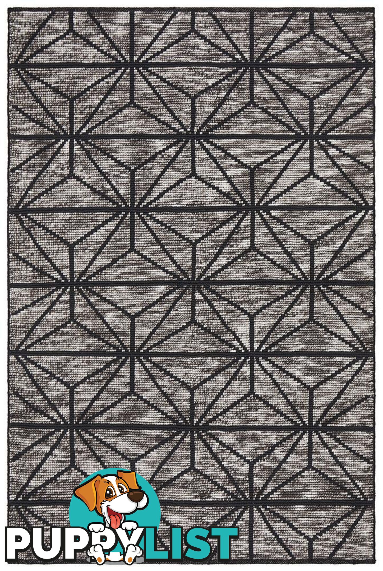 Miller Rhythm Motif Charcoal Rug - Unbranded - 9375321831741