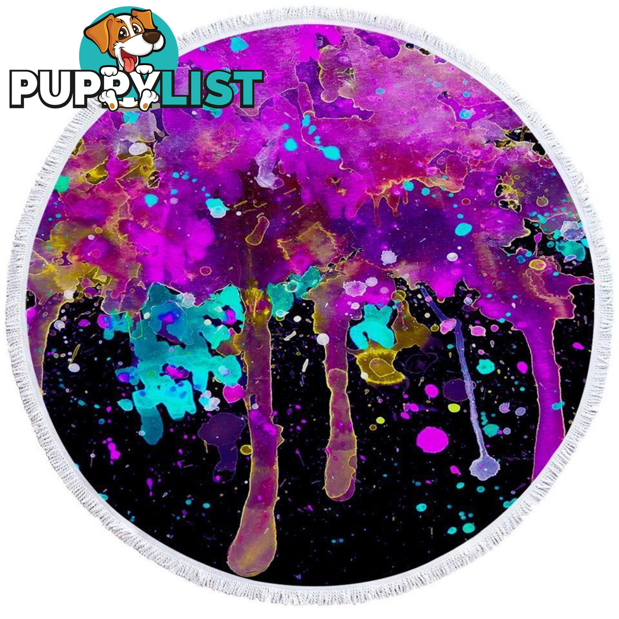 Purplish Melting Space Beach Towel - Towel - 7427046315869