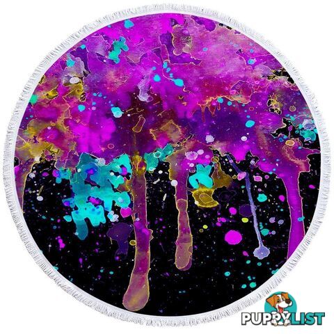 Purplish Melting Space Beach Towel - Towel - 7427046315869