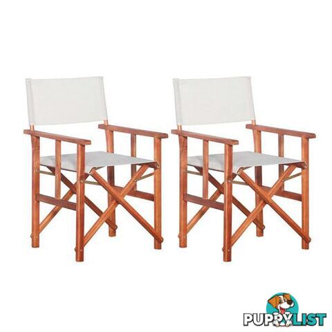 Directors Chairs 2 Pcs Solid Acacia Wood - Unbranded - 8719883711751