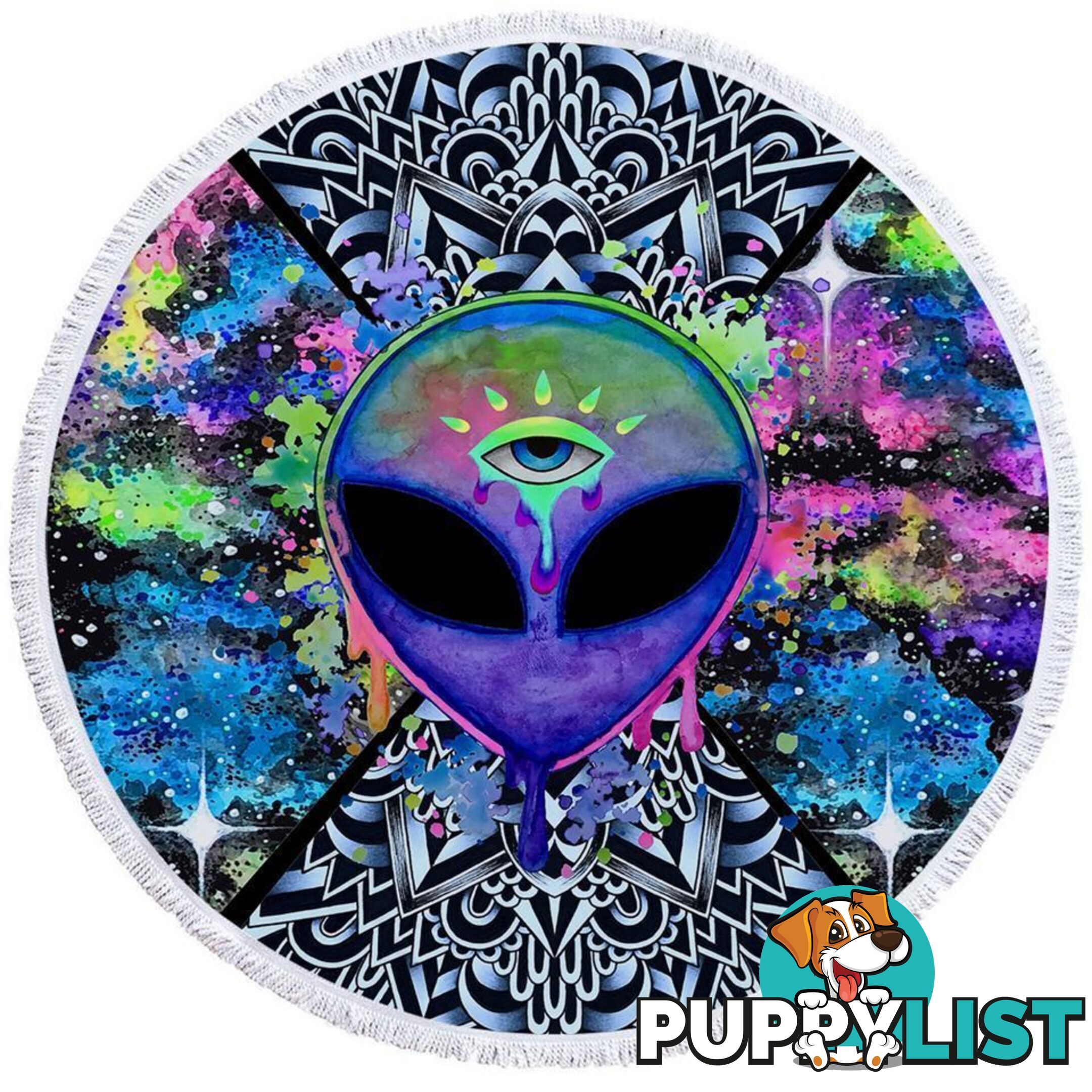 The Three Eyed Alien Beach Towel - Towel - 7427046314855