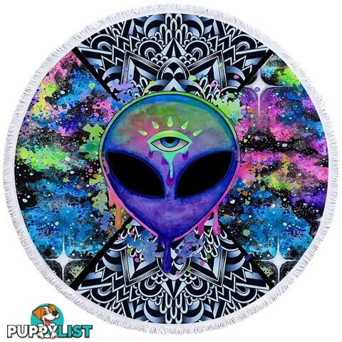 The Three Eyed Alien Beach Towel - Towel - 7427046314855