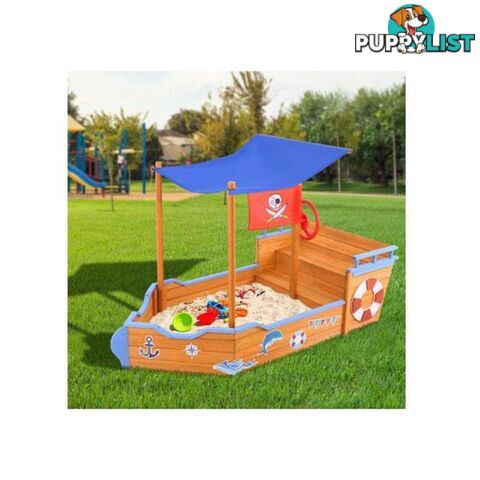 Keezi Boat Sand Pit With Canopy - Keezi - 9350062163832