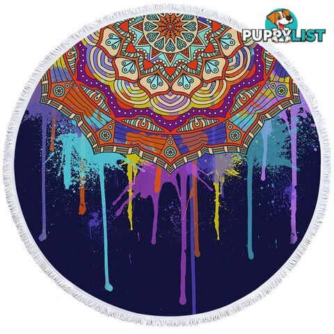 Color Melting Mandala Beach Towel - Towel - 7427046313650