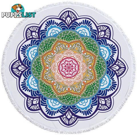 Simple Multi Colored Mandala Beach Towel - Towel - 7427046321174