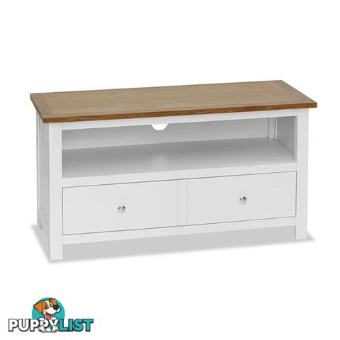 Tv Cabinet 90X35X48 Cm Solid Oak Wood - Tv Cabinet - 787976575649