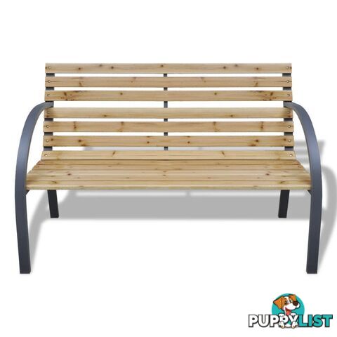 Iron Frame Garden Bench With Wood Slats - Unbranded - 4326500414601